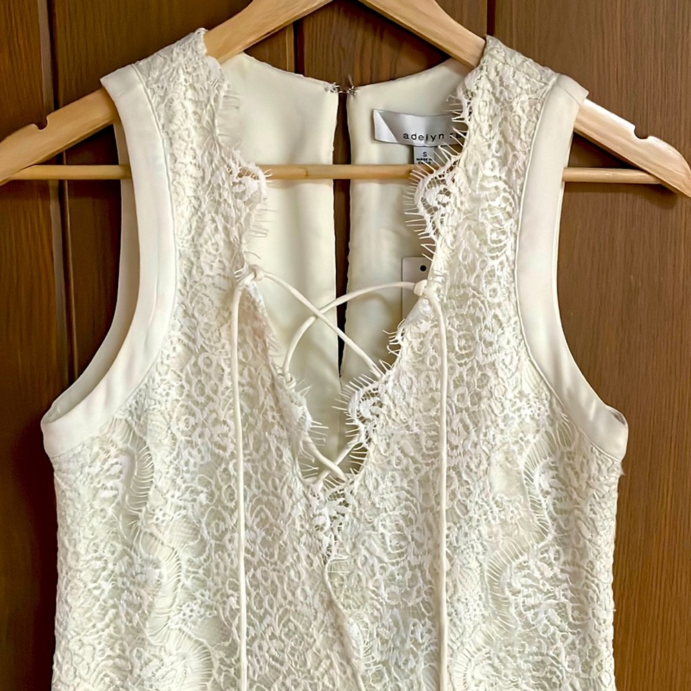 Adelyn Rae Tie Front Lace Dress - Picture 2 of 5